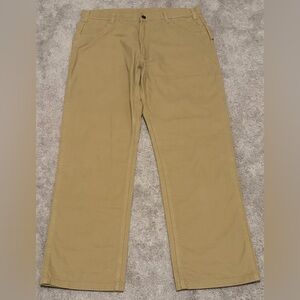 Berne Carpenter Pants Men’s Khaki Utility Workwear Size 36x32